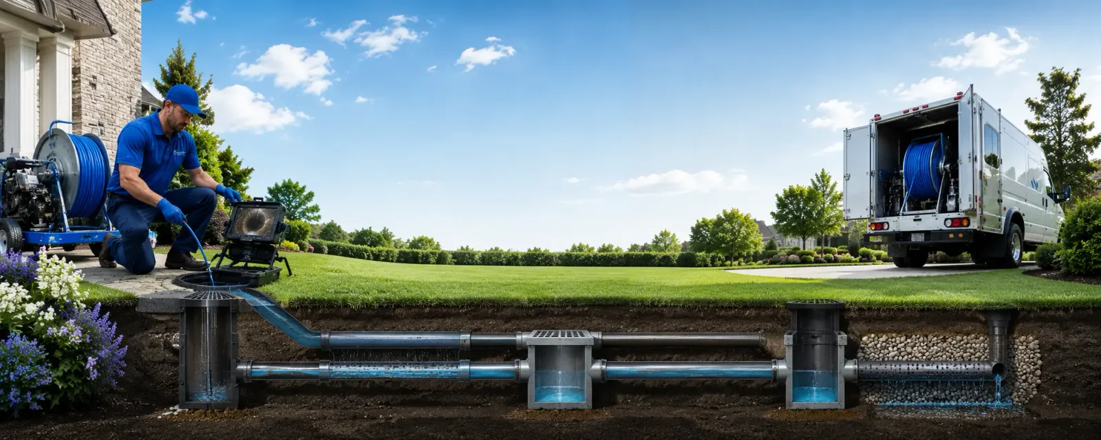 Outdoor drain cleaning information for Cable, WI